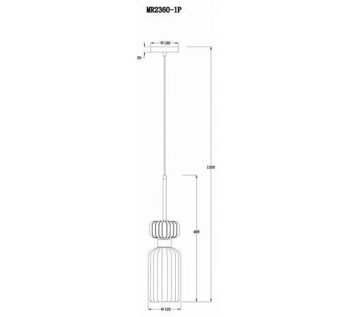 Подвесной светильник Myfar Aubrey MR2360-1P Подвесной светильник Myfar Aubrey MR2360-1P