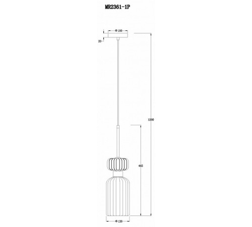 Подвесной светильник Myfar Aubrey MR2361-1P Подвесной светильник Myfar Aubrey MR2361-1P