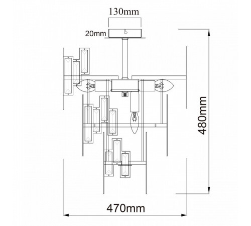 Потолочная люстра MW-Light Монарх 2 121010505 Потолочная люстра MW-Light Монарх 2 121010505