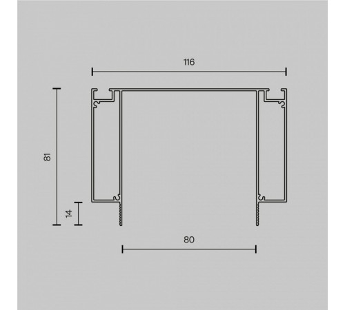 Заглушка декоративная для профиля ALM-11681-PL-B-2M (2 шт.) Maytoni ALM013EC-PL-B