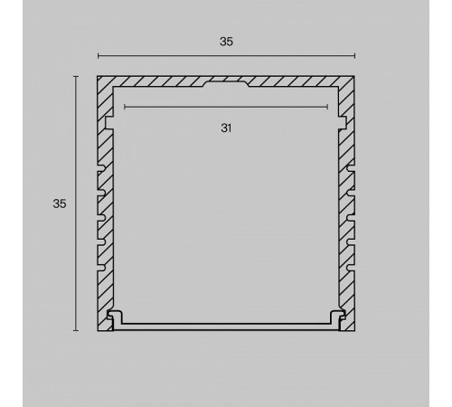 Алюминиевый профиль Maytoni Led strip ALM-3535A-S-2M Алюминиевый профиль Maytoni Led strip ALM-3535A-S-2M