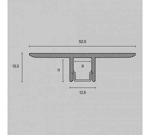 Алюминиевый профиль Maytoni Led strip ALM-5313B-S-2M Алюминиевый профиль Maytoni Led strip ALM-5313B-S-2M