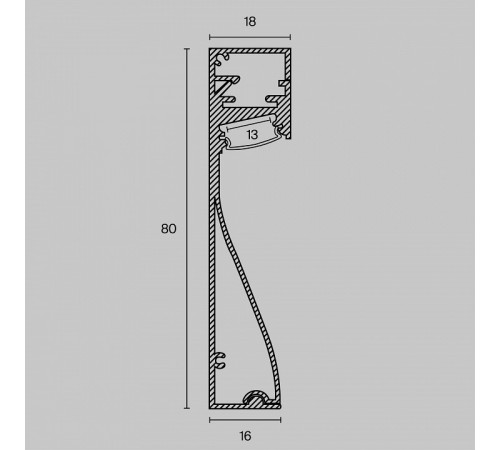 Алюминиевый профиль Maytoni Led strip ALM-8018-B-2M Алюминиевый профиль Maytoni Led strip ALM-8018-B-2M