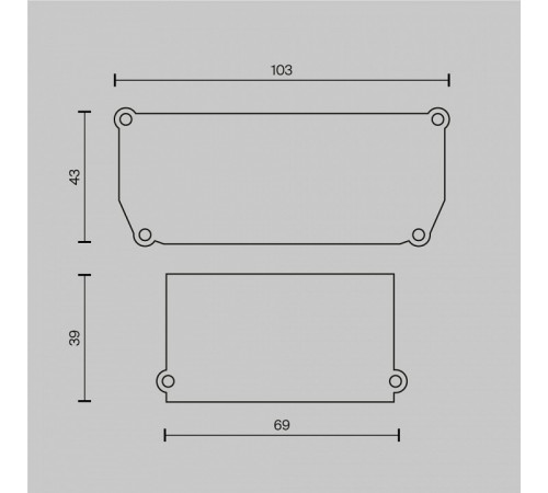 Заглушка декоративная для профиля ALM-9940-SC (4 шт.) Maytoni ALM012EC-SC-B