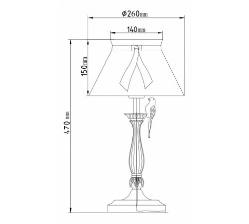 Настольная лампа Maytoni Bird ARM013-11-W