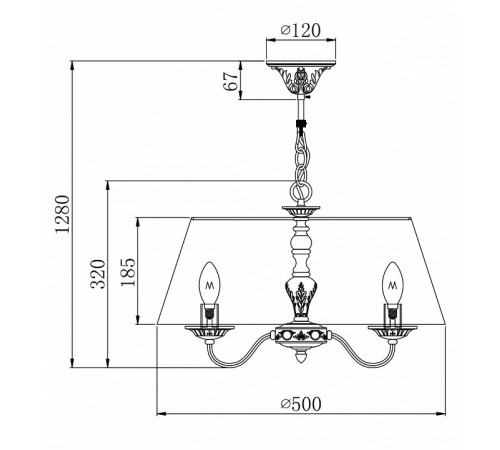 Подвесная люстра Maytoni Bouquet ARM023-PL-03-S Подвесная люстра Maytoni Bouquet ARM023-PL-03-S