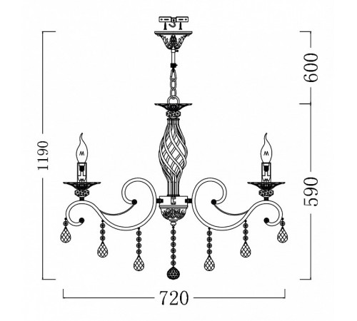 Подвесная люстра Maytoni Grace ARM247-08-G Подвесная люстра Maytoni Grace ARM247-08-G