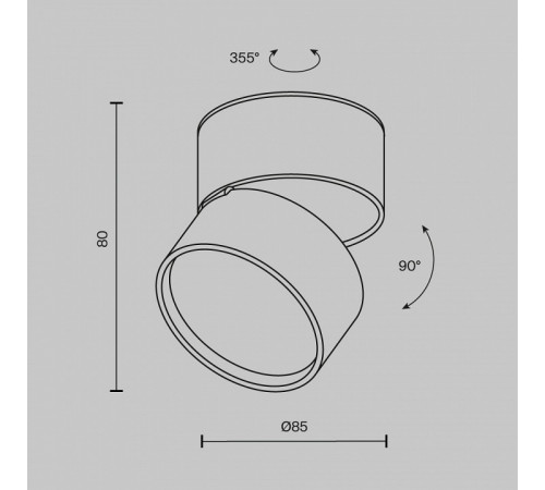 Накладной спот Maytoni Onda C024CL-12W2.7K-B-1 Накладной спот Maytoni Onda C024CL-12W2.7K-B-1