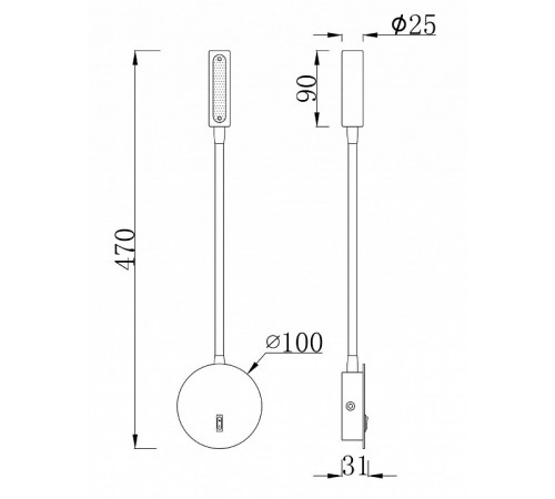 Бра Maytoni Stem C035WL-L3MG3K Бра Maytoni Stem C035WL-L3MG3K