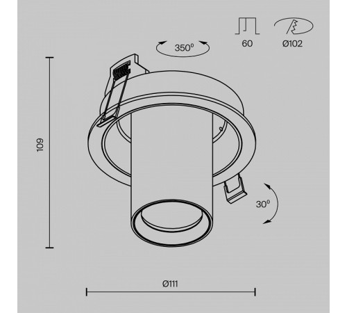 Встраиваемый светильник Maytoni Focus S C048CL-01-GU10-W Встраиваемый светильник Maytoni Focus S C048CL-01-GU10-W