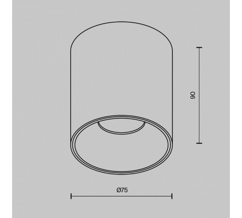 Накладной светильник Maytoni Alfa LED C064CL-12W4K-RD-B