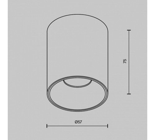 Накладной светильник Maytoni Alfa LED C064CL-8W2.7K-RD-B
