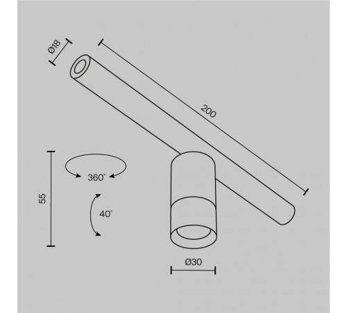 Трековый светильник Maytoni Focus LED C103CL-5W3-6K-BS