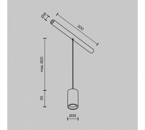 Трековый светильник Maytoni Focus LED C105PL-3W3-6K-B