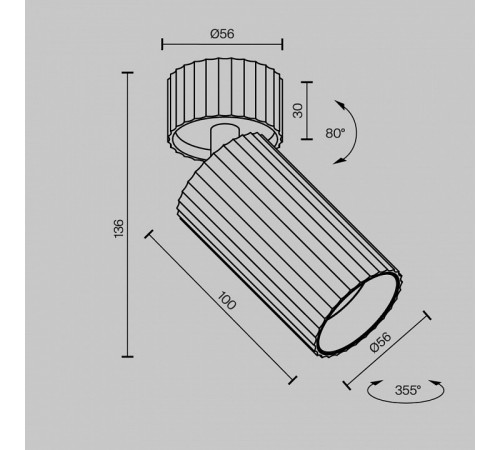 Накладной спот Maytoni Calipso C108CL-01-GU10-B Накладной спот Maytoni Calipso C108CL-01-GU10-B