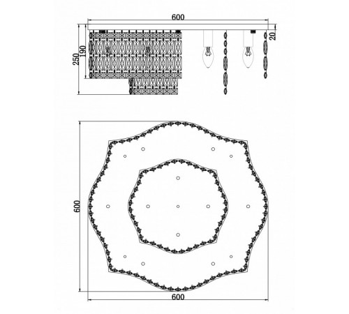 Потолочная люстра Maytoni Dune DIA005CL-10CH Потолочная люстра Maytoni Dune DIA005CL-10CH