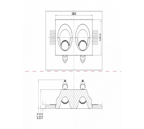 Встраиваемый светильник Maytoni Gyps Modern DL002-WW-02-W Встраиваемый светильник Maytoni Gyps Modern DL002-WW-02-W