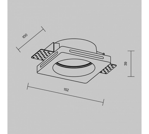 Встраиваемый светильник Maytoni Technical Downlight Gyps Modern DL002-1-01-W-1