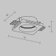 Встраиваемый светильник Maytoni Technical Downlight Gyps Modern DL002-1-01-W-1