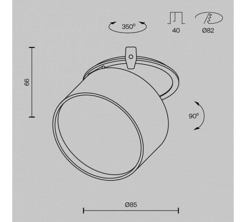 Встраиваемый спот Maytoni Onda DL024-12W3K-BMG