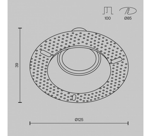 Встраиваемый светильник Maytoni Dot DL042-01-RD-B