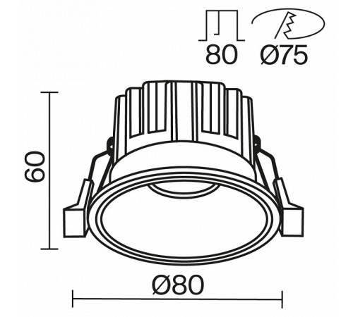 Встраиваемый светильник Maytoni Round DL058-12W-DTW-B Встраиваемый светильник Maytoni Round DL058-12W-DTW-B
