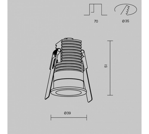 Встраиваемый светильник Maytoni Mini DL059-7W3K-B Встраиваемый светильник Maytoni Mini DL059-7W3K-B