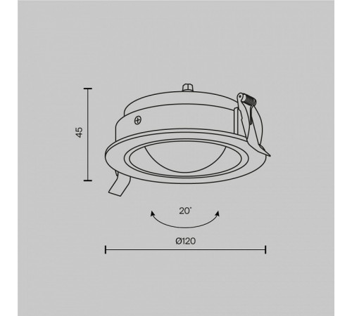 Встраиваемый светильник Maytoni Lens DL105-12W3K-B