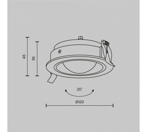 Встраиваемый светильник Maytoni Lens DL105-12W4K-B Встраиваемый светильник Maytoni Lens DL105-12W4K-B
