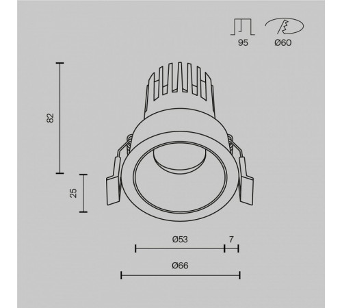 Встраиваемый светильник Maytoni Dip DL115-10W-2.7K-W