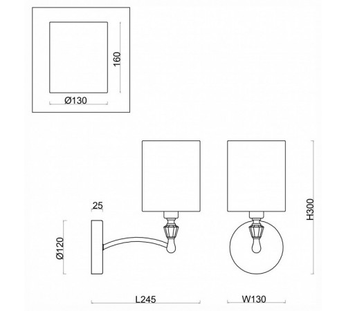 Бра Freya Riverside FR1007WL-01N