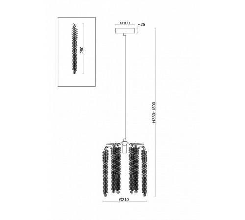 Подвесной светильник Freya Mineral FR1010PL-01G Подвесной светильник Freya Mineral FR1010PL-01G