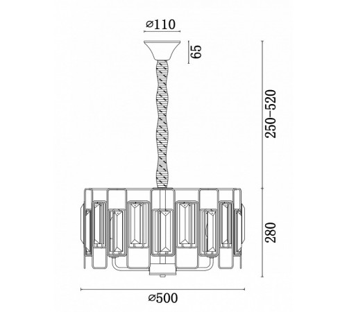 Подвесная люстра Freya Rowena FR5045PL-05G Подвесная люстра Freya Rowena FR5045PL-05G