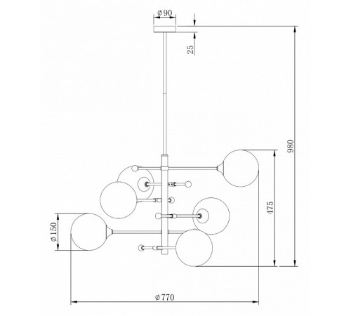 Потолочная люстра Freya Maddison FR5115PL-06BZ1