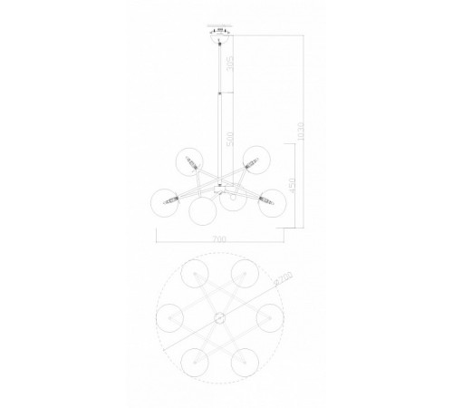 Подвесная люстра Freya Bumble FR5144PL-06TR