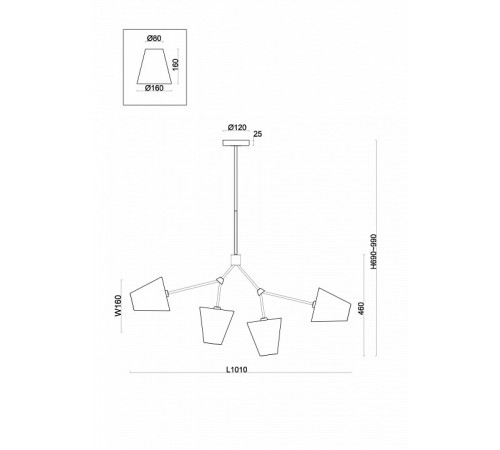 Люстра на штанге Freya Hats FR5370CL-04B