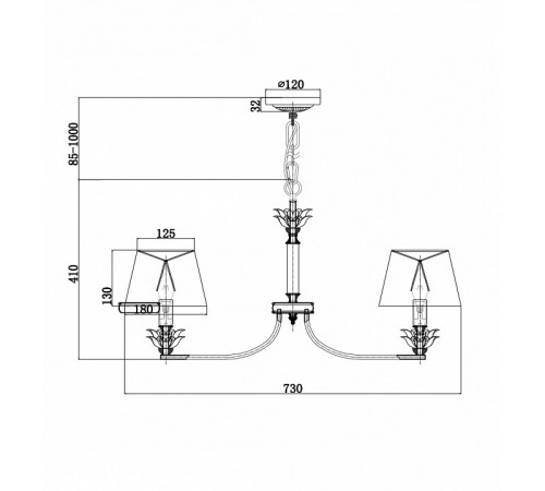 Подвесная люстра Maytoni Barbara H003PL-06MG Подвесная люстра Maytoni Barbara H003PL-06MG
