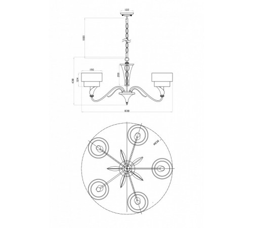 Подвесная люстра Maytoni Lillian H311-05-G Подвесная люстра Maytoni Lillian H311-05-G