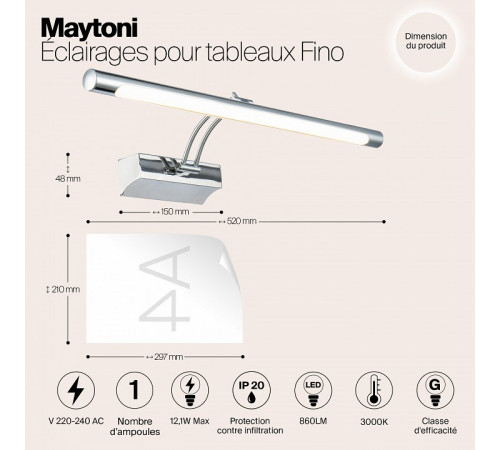Подсветка для картин Maytoni Fino MIR003WL-L12CH