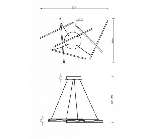 Подвесной светодиодный светильник Maytoni Line MOD016PL-L75B4K