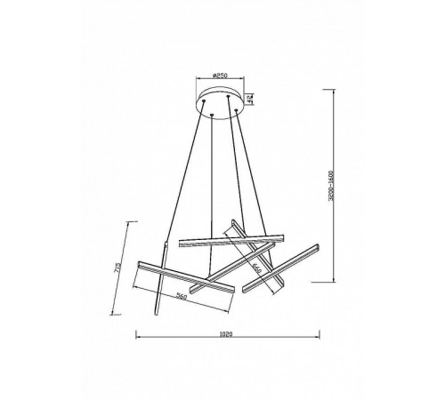 Подвесная люстра Maytoni Line MOD016PL-L80BK Подвесная люстра Maytoni Line MOD016PL-L80BK