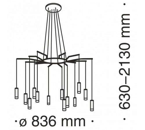 Подвесная люстра Maytoni Davida MOD035PL-12B Подвесная люстра Maytoni Davida MOD035PL-12B