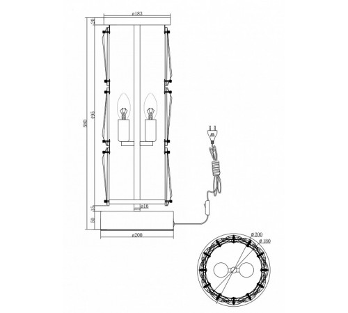 Настольная лампа Maytoni Puntes MOD043TL-02G