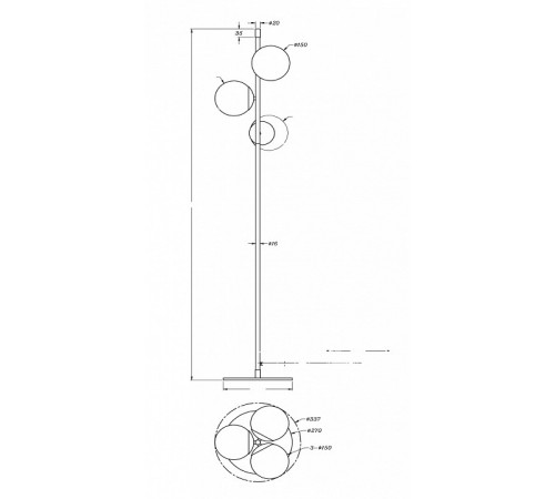 Торшер Maytoni Nostalgia MOD048FL-03G Торшер Maytoni Nostalgia MOD048FL-03G