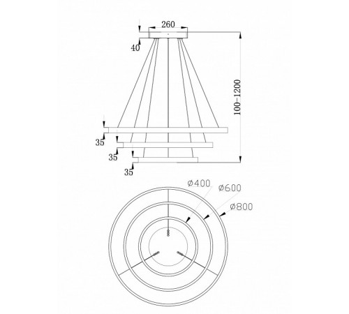 Подвесной светильник Maytoni Rim MOD058PL-L100BS4K