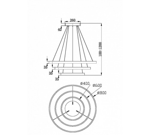 Подвесной светильник Maytoni Rim MOD058PL-L100W3K Подвесной светильник Maytoni Rim MOD058PL-L100W3K