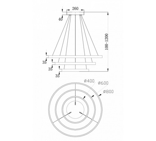 Подвесной светильник Maytoni Rim MOD058PL-L100W4K Подвесной светильник Maytoni Rim MOD058PL-L100W4K