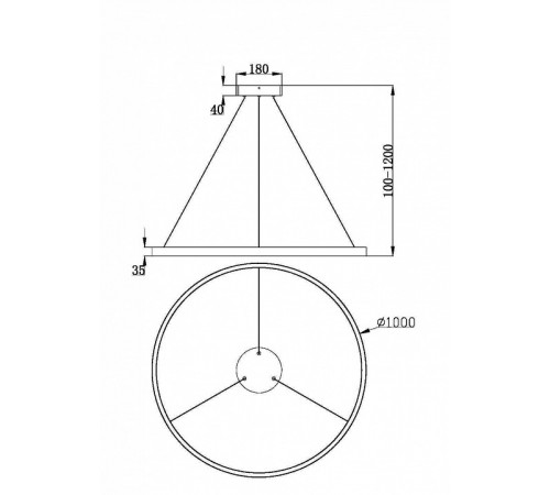 Подвесной светильник Maytoni Rim MOD058PL-L54BK