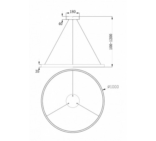 Подвесной светильник Maytoni Rim MOD058PL-L54W4K Подвесной светильник Maytoni Rim MOD058PL-L54W4K