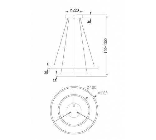Подвесной светильник Maytoni Rim MOD058PL-L55W4K Подвесной светильник Maytoni Rim MOD058PL-L55W4K